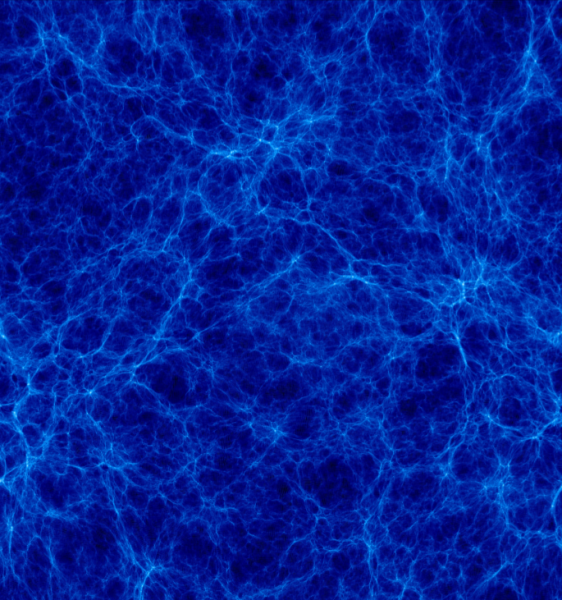 Visione d'insieme della simulazione “Mare Nostrum” (Gottloeber et al.2006): attualmente forse la simulazione con più “particelle” di materia oscura (2 miliardi) finora realizzata.